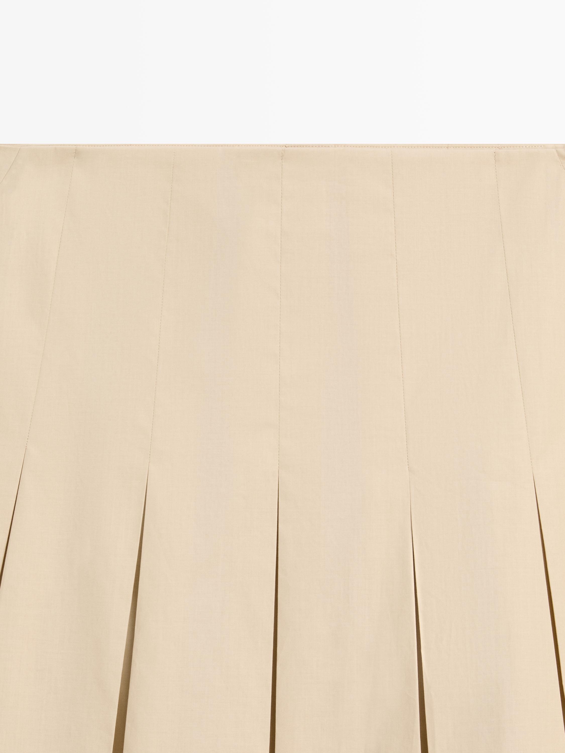 Jupe midi plissée coton